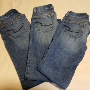 American Eagle Skinny Kick Jeans Super Stretch Bundle